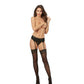 Dreamgirl Lace Top Sheer Thigh High Black Size OS