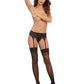 Dreamgirl Sheer Thigh High with Back Seam Black Size OS