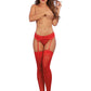 Dreamgirl Sheer Thigh High with Back Seam Red Size OS