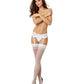 Dreamgirl Sheer Thigh High with Back Seam White Size OS