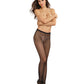 Dreamgirl Fishnet Pantyhose with Back Seam Black Size OS