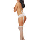 Dreamgirl Plus Size Sheer Suspender Pantyhose White Size OSX