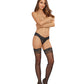 Dreamgirl Back Bow Stay-up Thigh High Black Size OS