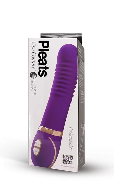 P Gopaldas | Vibe Couture Pleats Purple Rechargeable G-Spot Massager Vibrator