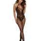 Dreamgirl Lingerie Fishnet Bodystocking with Knitted "Teddy" Design Size OS