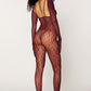 Dreamgirl  Lingerie Catsuit Bodystocking & Shrug Burgundy Size OS