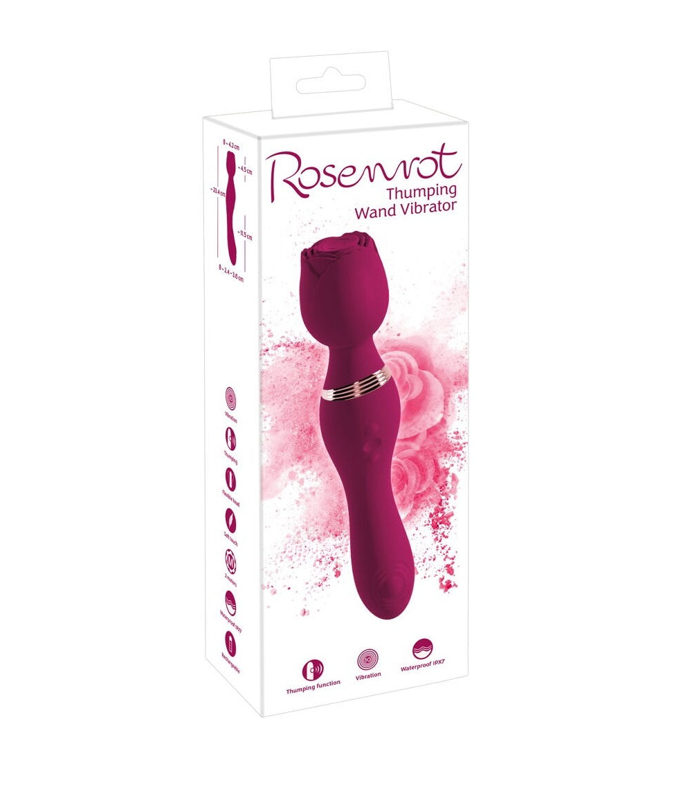 Orion | Rose Thumping Wand Vibrator