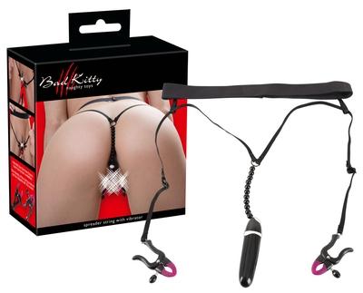 Bad Kitty Spreader String with Vibrator Labia Spreader