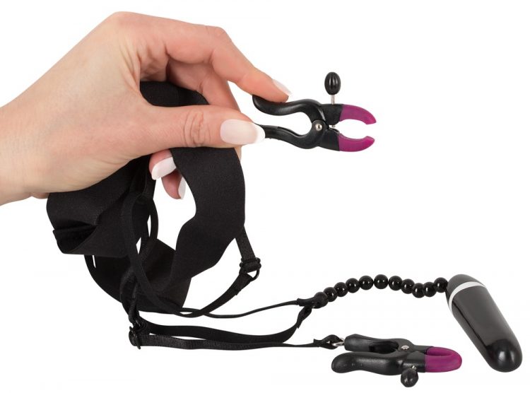 Bad Kitty Spreader String with Vibrator Labia Spreader