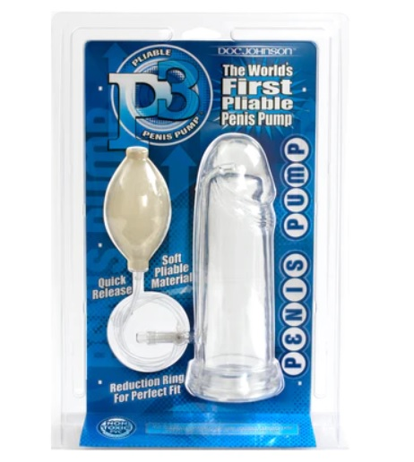 Doc Johnson P3 Pliable Penis Pump Clear