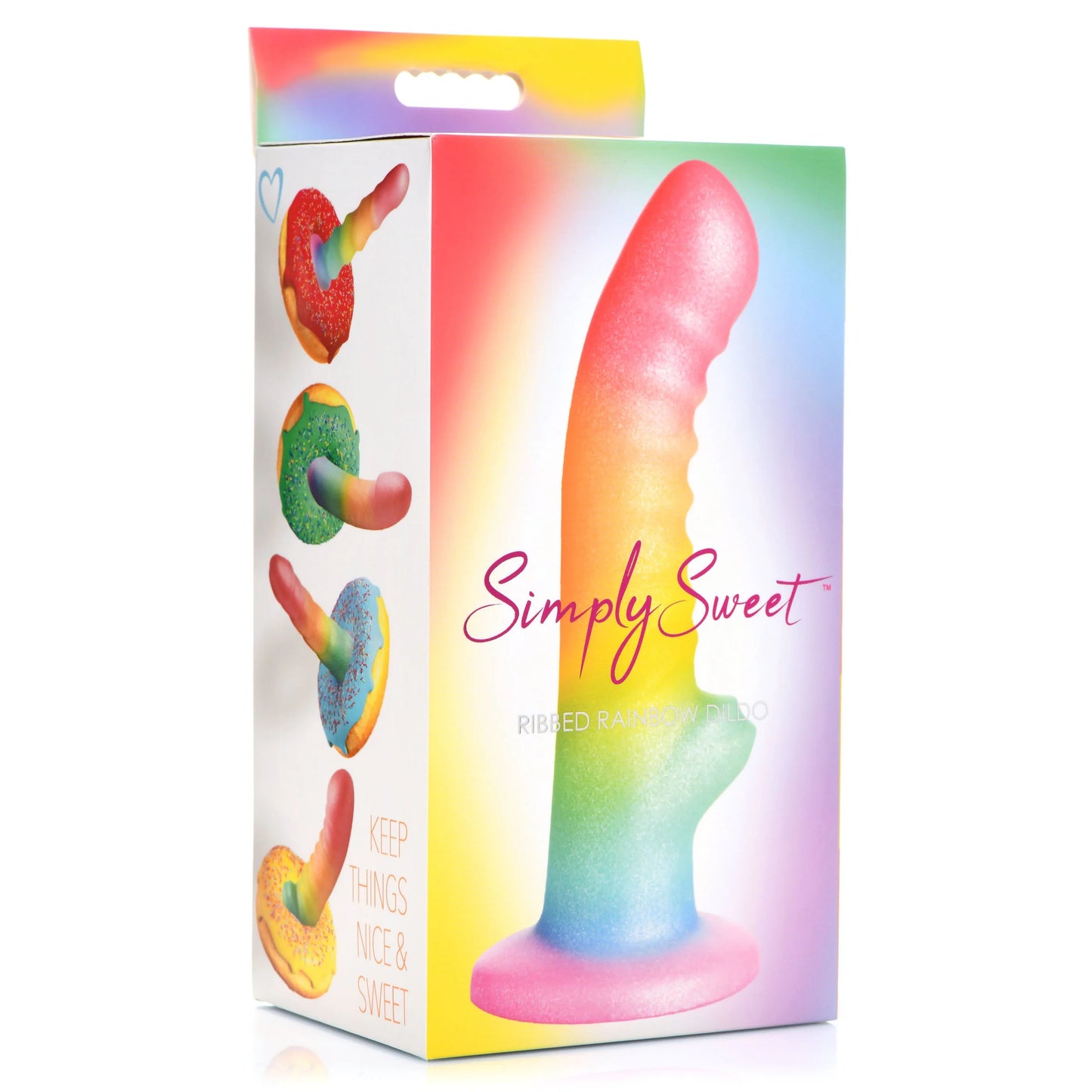 Curve Toys | Simply Sweet 6.5" Ribbed Rainbow Dildo