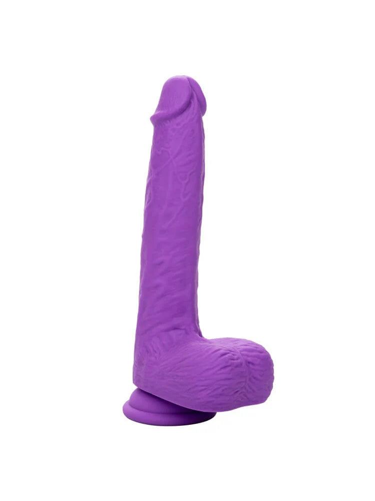 CalExotics Rechargeable Gyrating Thrusting Silicone Studs Vibrator Dildo Purple