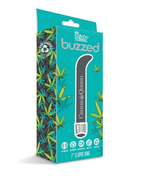 Global Novelties | Prints Charming Buzzed 7" G Spot Vibe Canna Queen w/storage bag