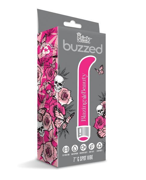 Global Novelties | Prints Charming Buzzed 7" G Spot Vibe Blazing Beauty w/storage bag