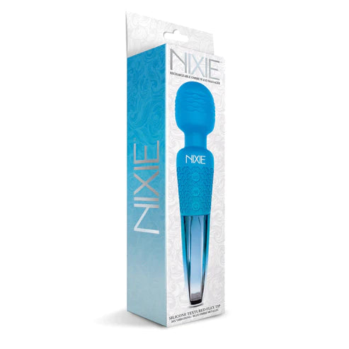 Global Novelties | NIXIE Rechargeable Wand Massager Blue Ombre Metallic