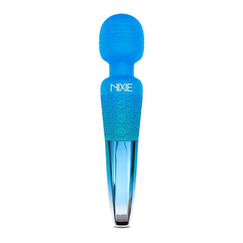 Global Novelties | NIXIE Rechargeable Wand Massager Blue Ombre Metallic