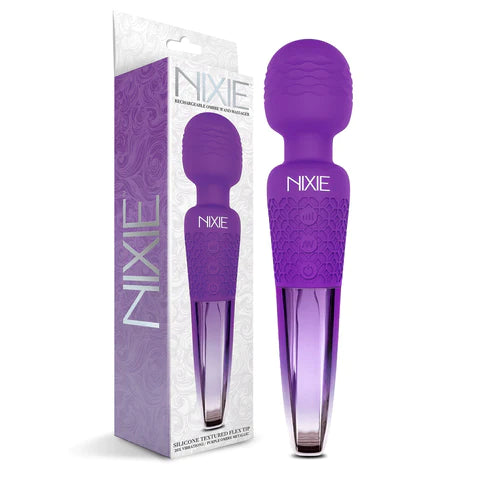 Global Novelties | NIXIE Rechargeable Wand Massager Purple Ombre Metallic