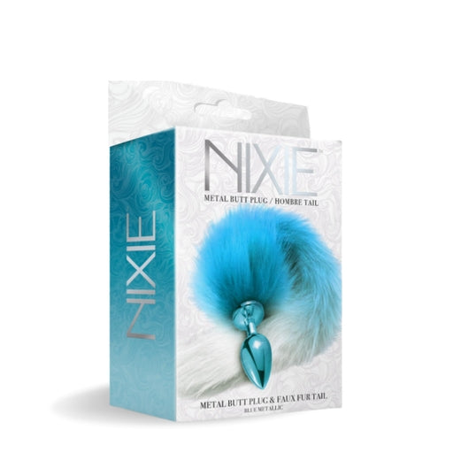 Global Novelties | NIXIE Metal Butt Plug With Tail Metallic Blue