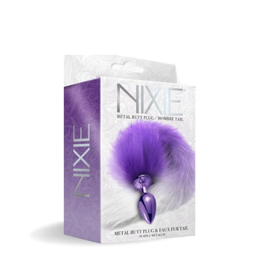 Global Novelties | NIXIE Metal Butt Plug With Tail Metallic Purple