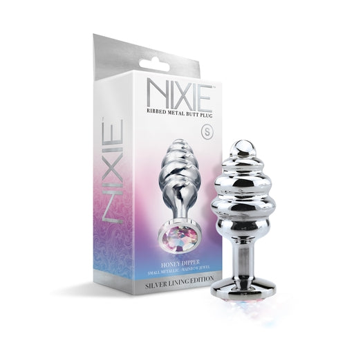 Global Novelties | Nixie Ribbed Metal Butt Plug Honey Dipper Anal Plug Small