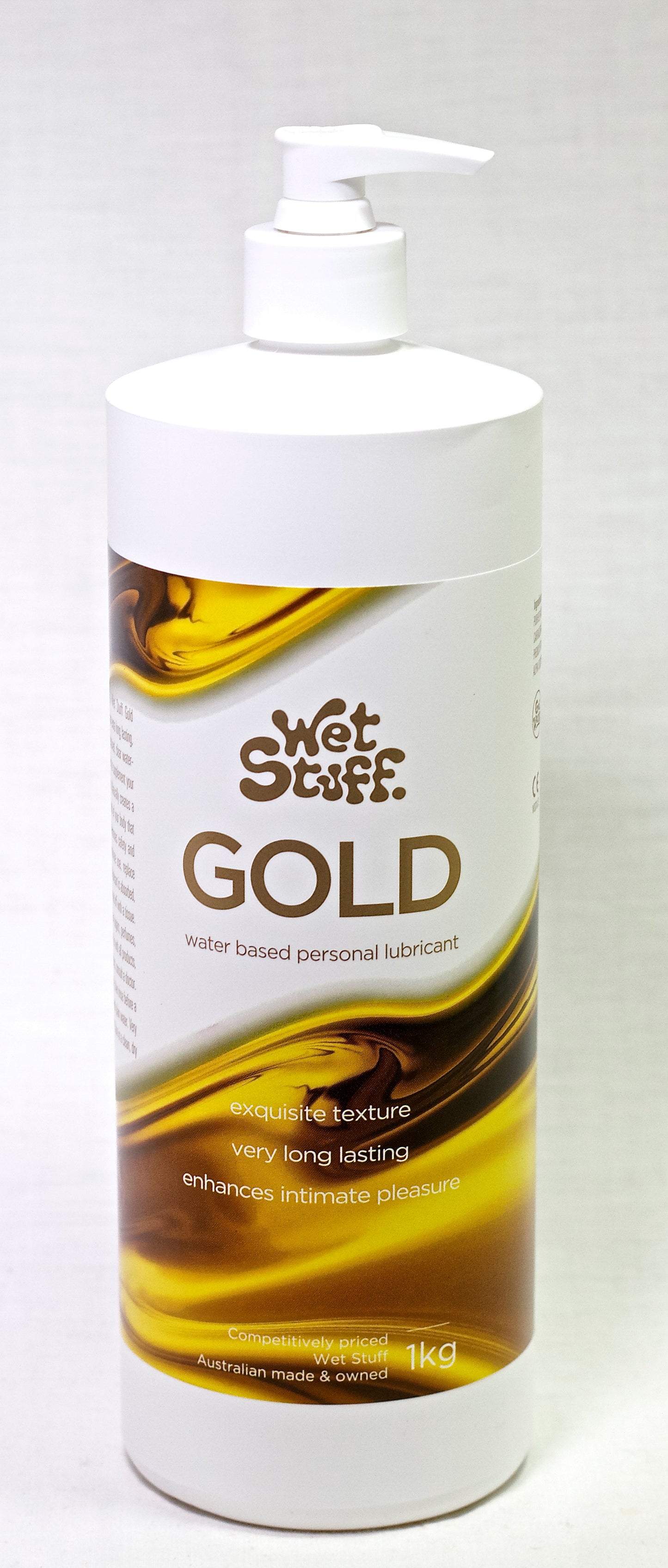 Wet Stuff Gold Water Based Personal Edible Lube Lubricant Pump Bottle 1kg