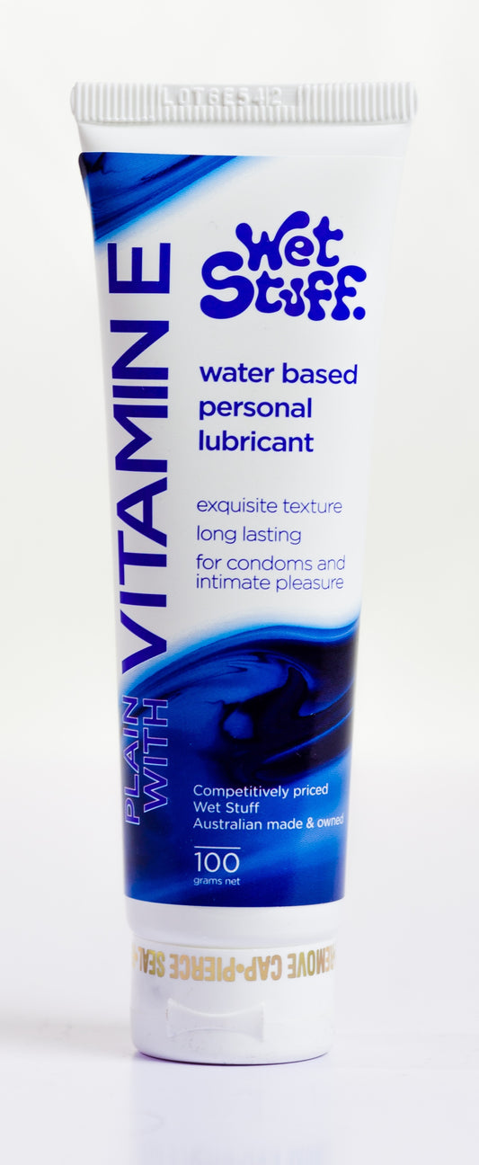 Wet Stuff Plain with Vitamin E Water Based Lube Lubricant 100g