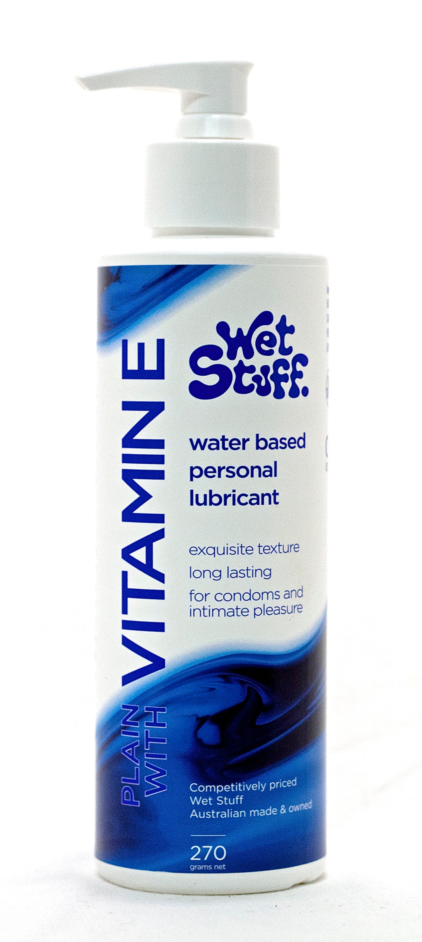 Wet Stuff Plain with Vitamin E Water Based Lube Lubricant 270g