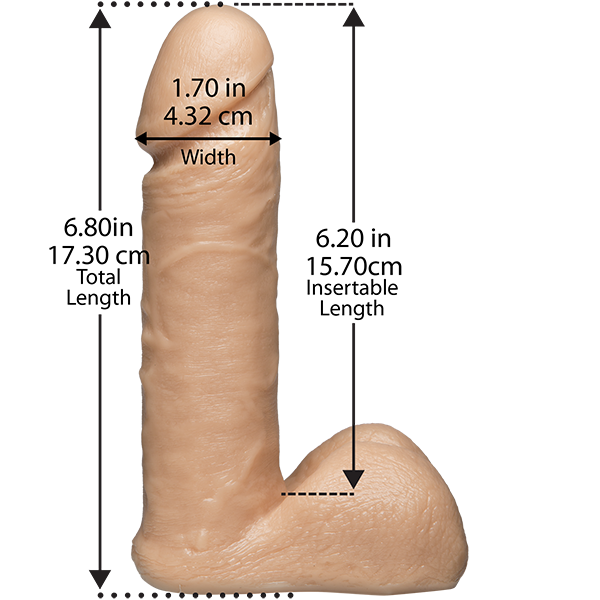 Doc Johnson Vac-U-Lock Attachment - FIRMSKYN Realistic Cock 6"