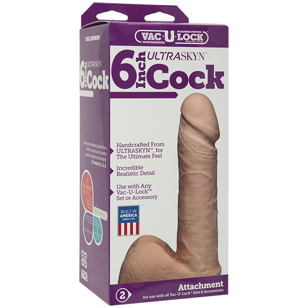 Doc Johnson Vac-U-Lock - 6" ULTRASKYN™ Cock - Vanilla