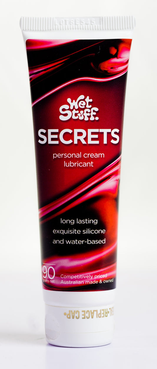 Wet Stuff Secrets Silicone & Water Based Personal Lubricant Cream 90g