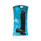 Si Novelties Cock w Balls and Suction Black 8"