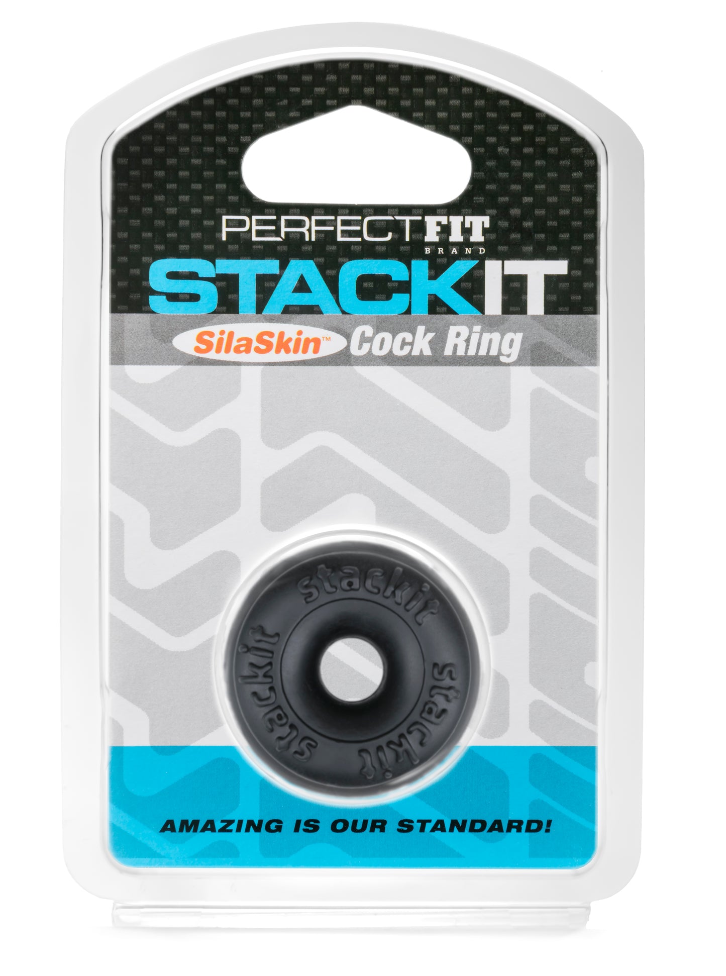 PerfectFit Stackit SilaSkin Cock Ring Black