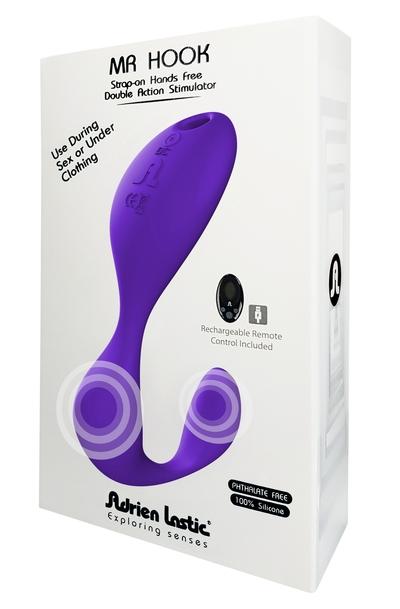 Adrien Lastic Mr Hook Strap-on Hands Free Double Action Stimulator w Remote Control