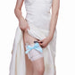 Dreamgirl Lingerie Leg Garter with Pocket White/Blue - Size S/M