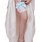 Dreamgirl Lingerie Leg Garter with Pocket White/Blue - Size S/M