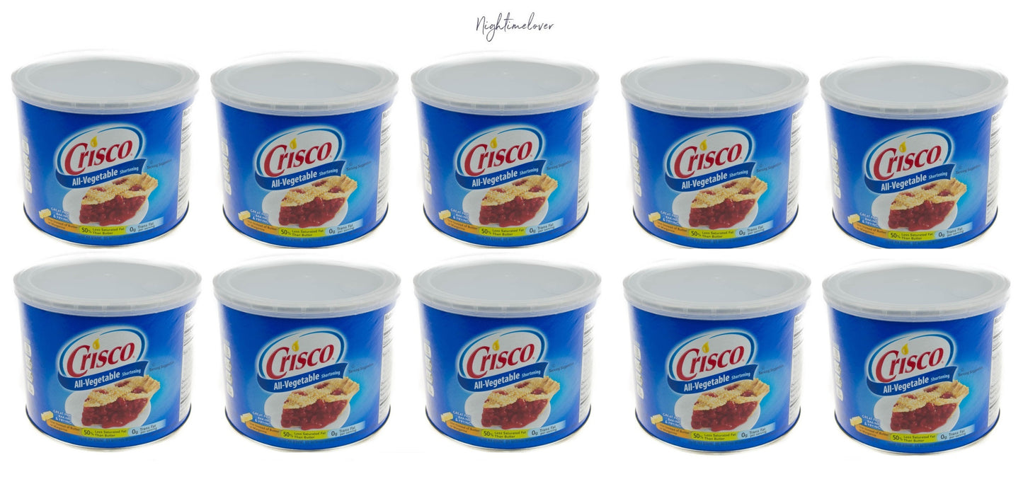 Crisco All-Vegetable Shortening Canister 10x440g - 10 Pack