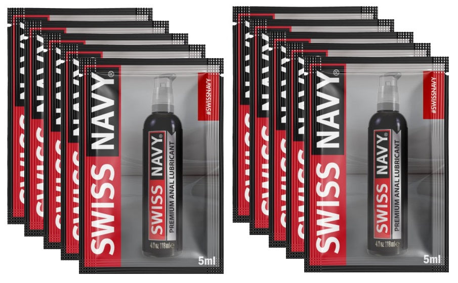 Swiss Navy Premium Anal Lube Lubricant Sample 1/5/10/15/20/25/50/100 Sachets 5ml