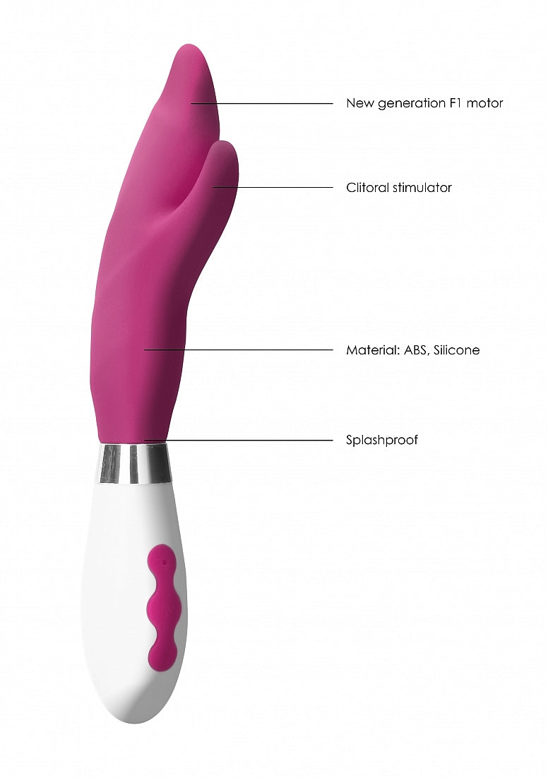 Shots Toys | Luna Athos Rechargeable 10 Speed Rabbit Vibe Vibrator Pink