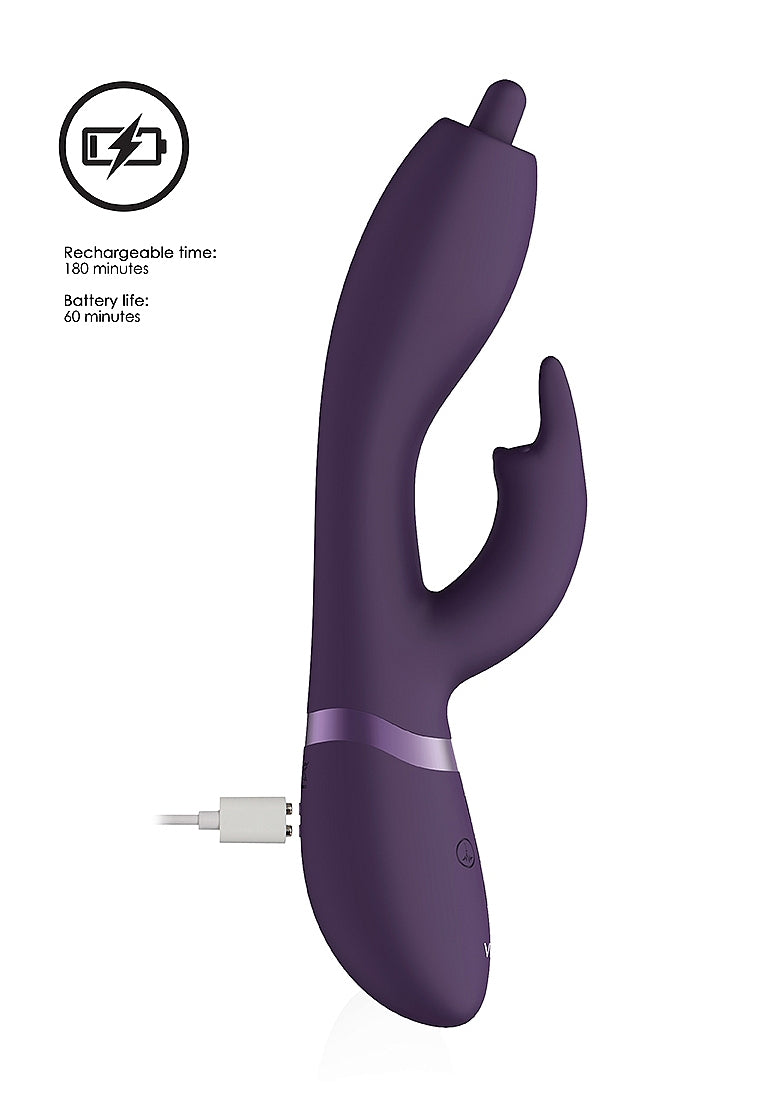 Shots Toys | VIVE Nilo - Rechargeable Rabbit Vibrator w/ Swirling Tip Purple