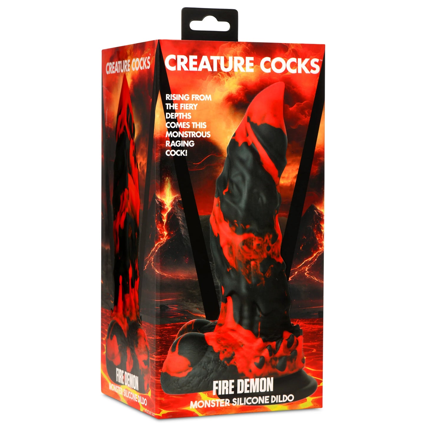 Creature Cocks Fire Demon - Red/Black 21.6cm Fantasy Monster Dildo