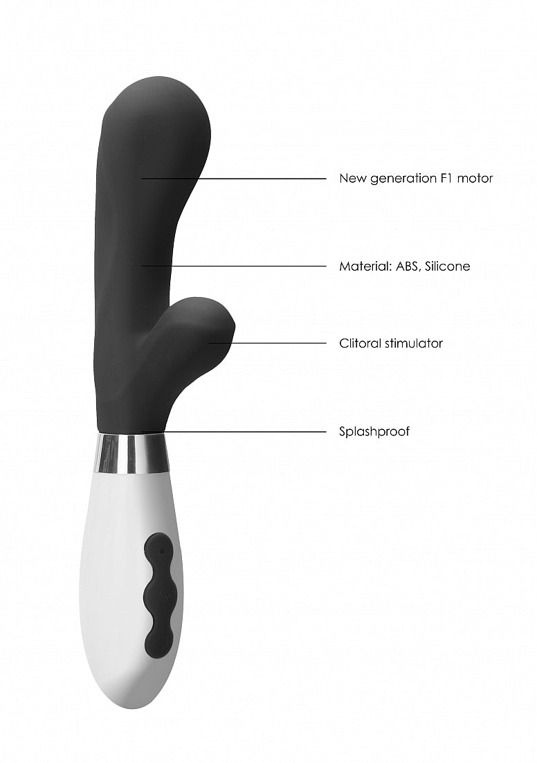 Shots Toys | Luna Artemis Rechargeable 10 Speed Rabbit Vibe Vibrator Black