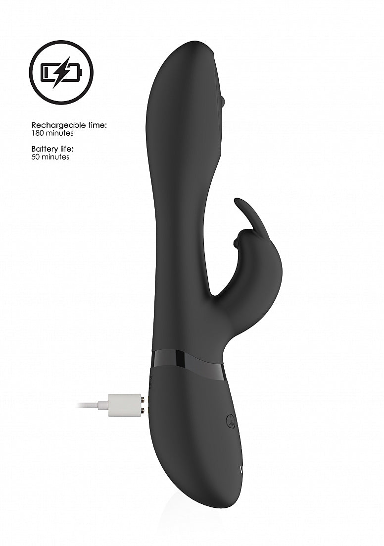 Shots Toys | VIVE Mira Spinning G-Spot Rabbit Vibrator Black