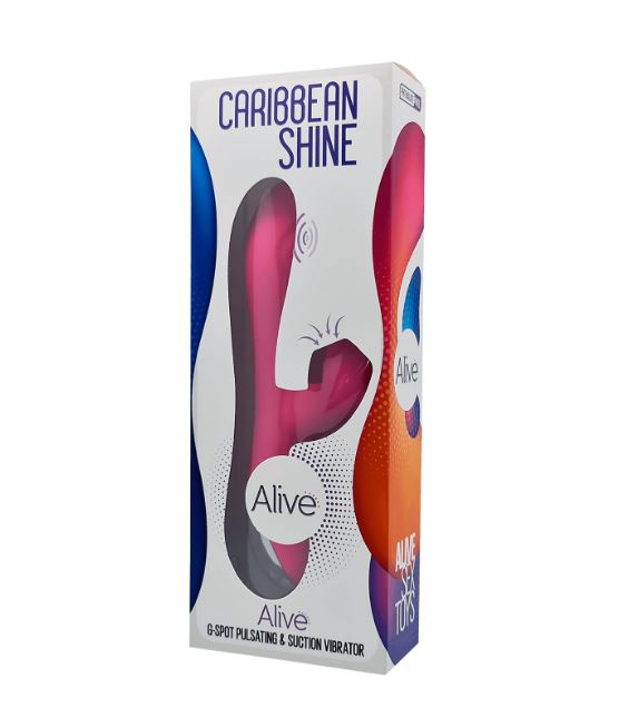 Adrien Lastic Alive Caribbean Shine G-Spot Pulsating & Suction Vibrator Magenta