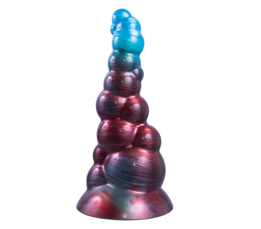 NMC 7.5" Mix Color Liquid Silicone Monster Fantasy Anal Plug Dildo