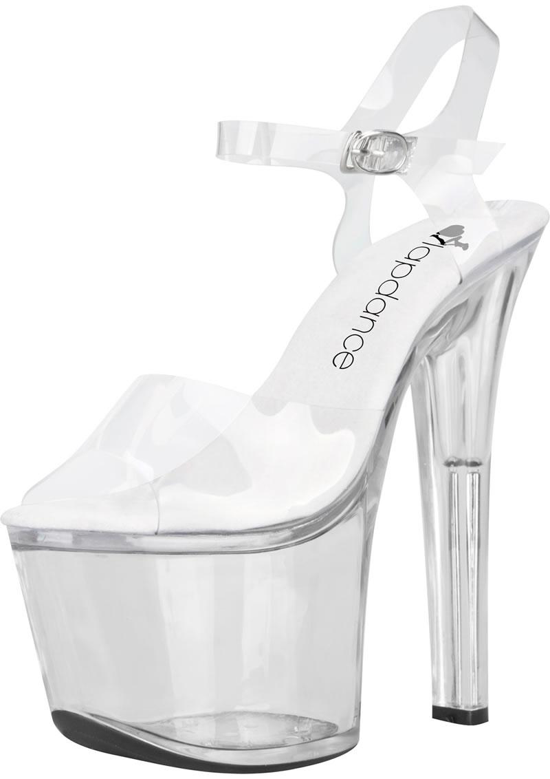 Ellies Shoes | Clear Platform Sandal With Quick Release Strap 7" Heel - Size 7, 8, 9