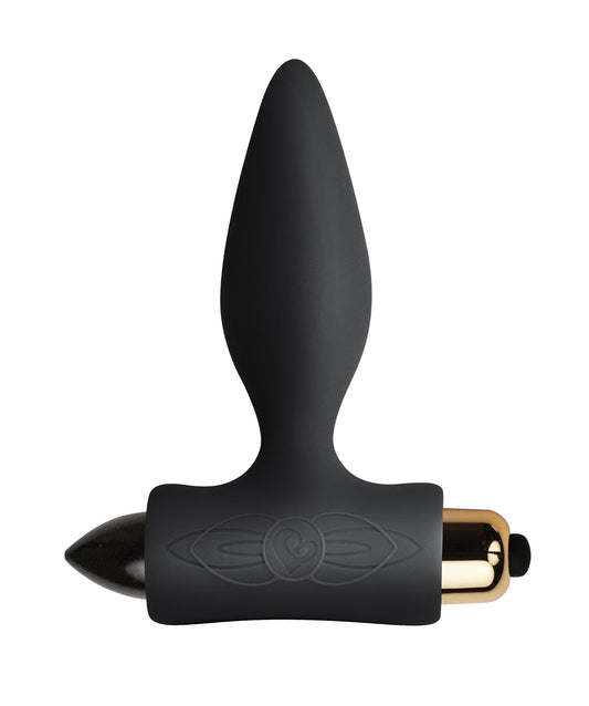 Rocks Off Petite Sensations Plug Black - Bullet Vibrating Anal Butt Plug