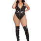 Dreamgirl Lingerie Bedroom Costume - Officer Naughty Black Size Q Queen