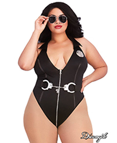 Dreamgirl Lingerie Bedroom Costume - Officer Naughty Black Size Q Queen