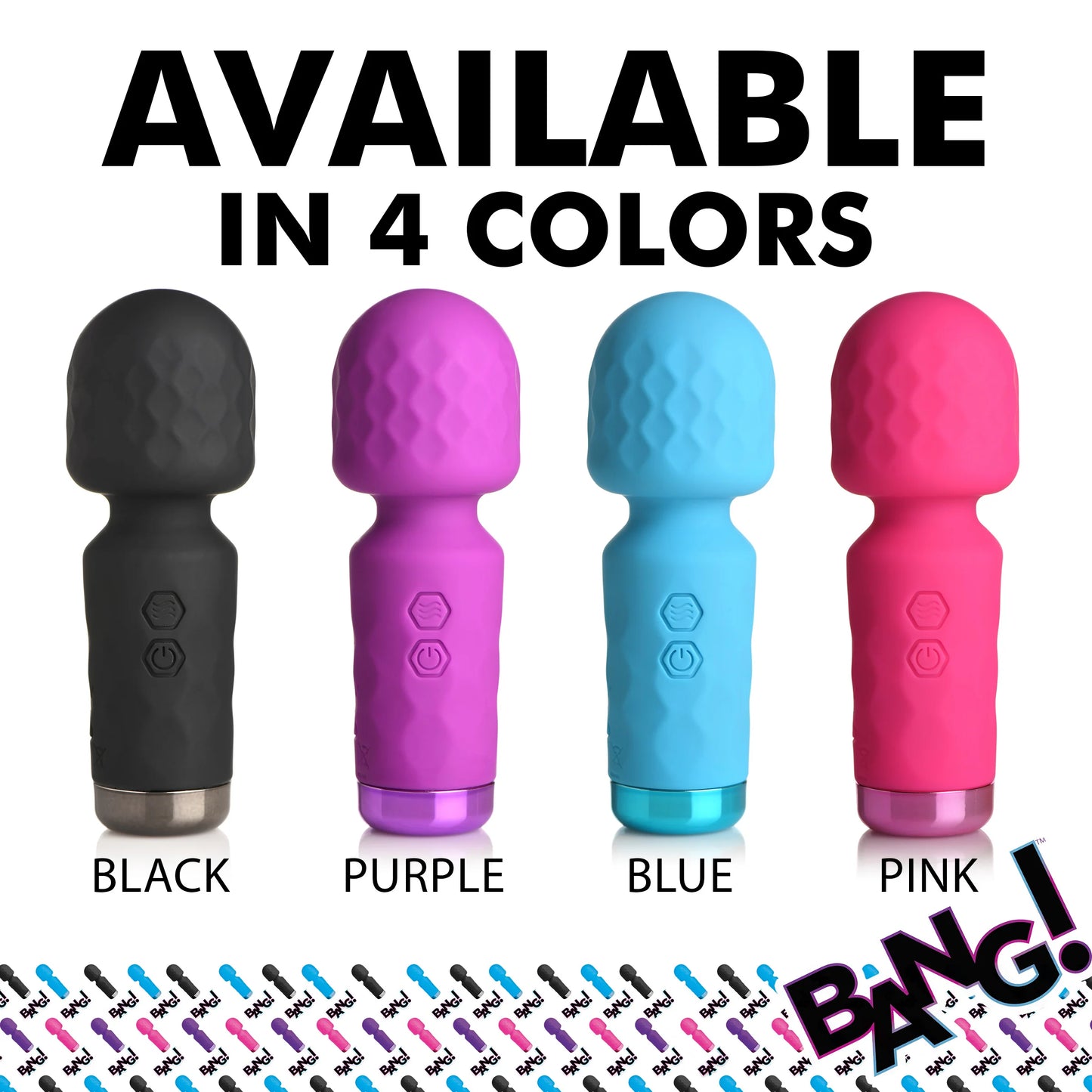 XR Brands | BANG! 10X Mini Silicone Wand Vibrator - Pink