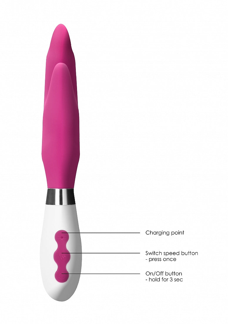 Shots Toys | Luna Athos Rechargeable 10 Speed Rabbit Vibe Vibrator Pink